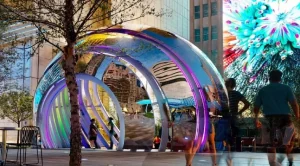 The dallas food hall in AT&T Discovery District. (Generated with AI)