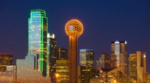 Skyline views at the reunion tower.  (Generated with AI)
