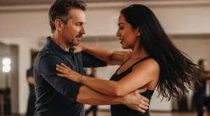 A couple attending a latin dance class. (Generated with AI)