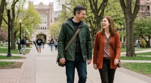 A couple discovering the university of minnesota campus. (Generated with AI)